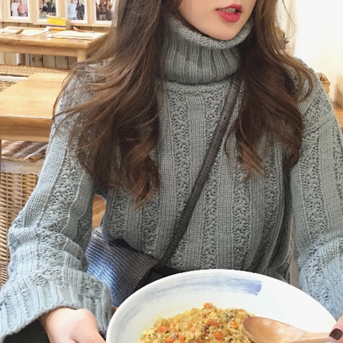 Shiny Pullovers Women Women Long Sleeve Pullover Trumpet sleeve hook flower turtleneck sweater Korean Style Knit Tops Femme
Shiny Pullovers Women Women Long Sleeve Pullover Trumpet sleeve hook flower turtleneck sweater Korean Style Knit Tops Femme