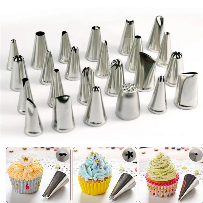 Sale 24Pcs/Set Stainless Steel Baking Tools Flower Cake Icing Piping Nozzles Pastry Tip Bakeware Tools Decoration
Sale 24Pcs/Set Stainless Steel Baking Tools Flower Cake Icing Piping Nozzles Pastry Tip Bakeware Tools Decoration