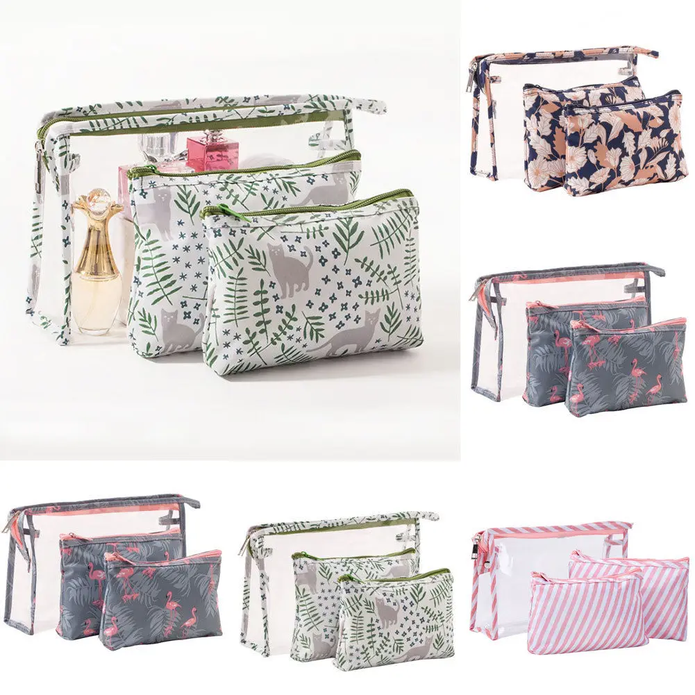 New Fashion 3Pcs/Lot Women PVC Cosmetic Bags Toiletry Travel Wash Makeup Bag PVC Holder Pouch Kits Handmade
New Fashion 3Pcs/Lot Women PVC Cosmetic Bags Toiletry Travel Wash Makeup Bag PVC Holder Pouch Kits Handmade