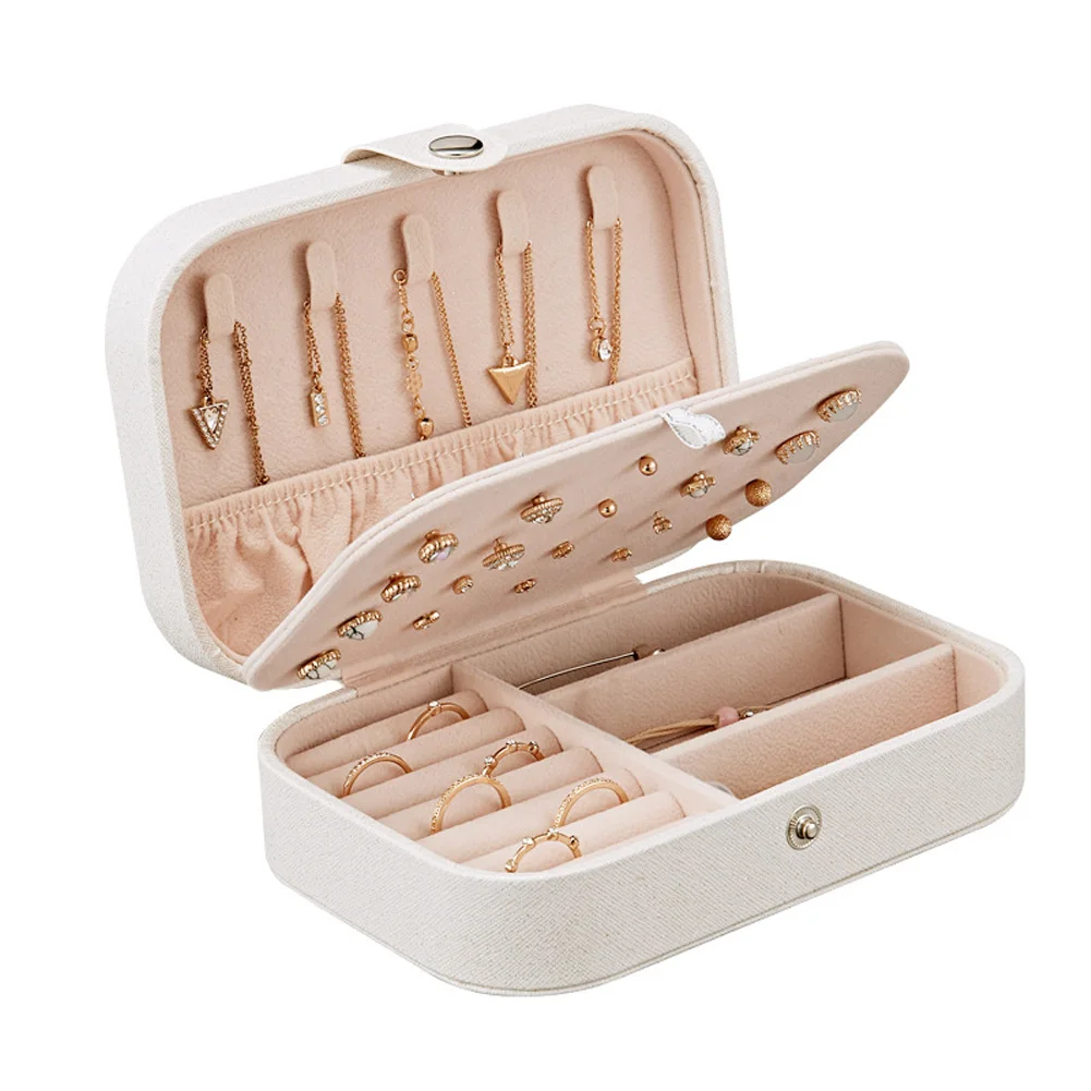 PU Leather Simple Jewellery Storage Box For Women Multifunctional Two Layers Container Travel Small Portable #1225
PU Leather Simple Jewellery Storage Box For Women Multifunctional Two Layers Container Travel Small Portable #1225