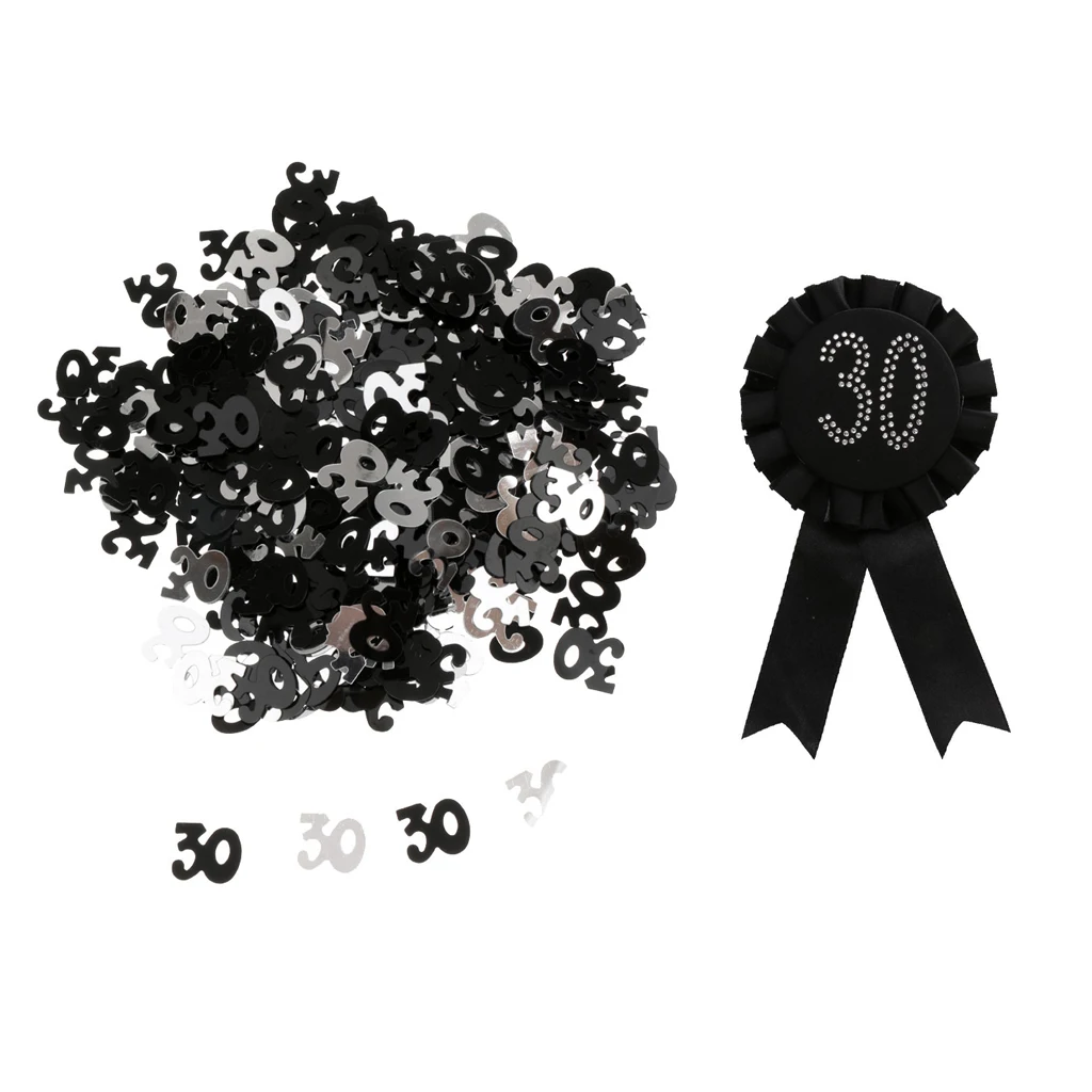 Glitter 30 Table Confetti Scatters Sprinkles+30 Rosette Badge--30th Birthday Party Supplies
Glitter 30 Table Confetti Scatters Sprinkles+30 Rosette Badge--30th Birthday Party Supplies