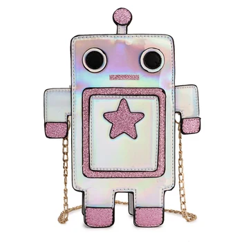 Fashion Cute Robot Model Laser Leather Mini Chain Purse Shoulder Bag Tote Crossbody Bag For Women Bolsa Flap Casual Clutch Bag
Fashion Cute Robot Model Laser Leather Mini Chain Purse Shoulder Bag Tote Crossbody Bag For Women Bolsa Flap Casual Clutch Bag