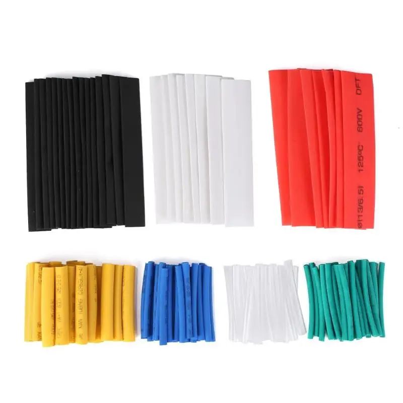127pcs Assorted Polyolefin Heat Shrink Tubing Kit Shrinkable Cable Sleeves Wire Cable Insulated Sleeving Tubing Set 7 Size
127pcs Assorted Polyolefin Heat Shrink Tubing Kit Shrinkable Cable Sleeves Wire Cable Insulated Sleeving Tubing Set 7 Size