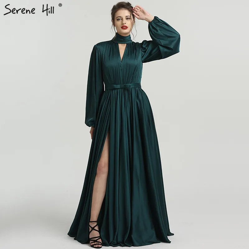 Newst Fashion Satin High Collar Evening Dresses 2019 Long Sleeves Simple Beach Formal Evening Gowns Serene Hill LA6517
Newst Fashion Satin High Collar Evening Dresses 2019 Long Sleeves Simple Beach Formal Evening Gowns Serene Hill LA6517