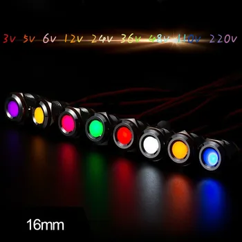 Free shipping 1PCS 16MM Message voltage LED Waterproof signal lamp power supply 3V 5V 6V12V 24V 36V38V 110V 220v with 8 color
Free shipping 1PCS 16MM Message voltage LED Waterproof signal lamp power supply 3V 5V 6V12V 24V 36V38V 110V 220v with 8 color