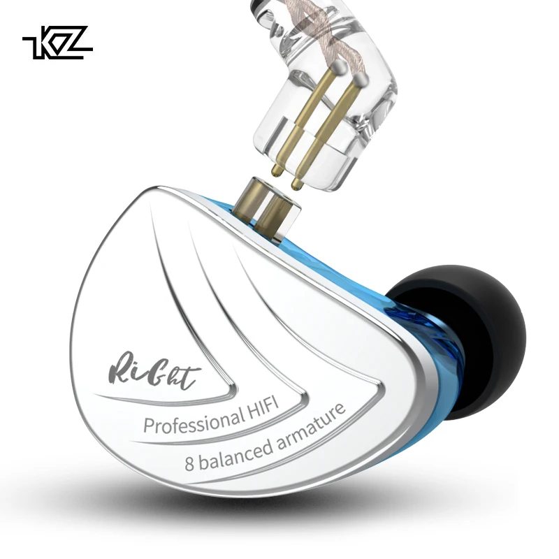 Новые наушники-вкладыши KZ AS16 8BA с драйвером Hi-Fi монитором разрешением IEM и съемным