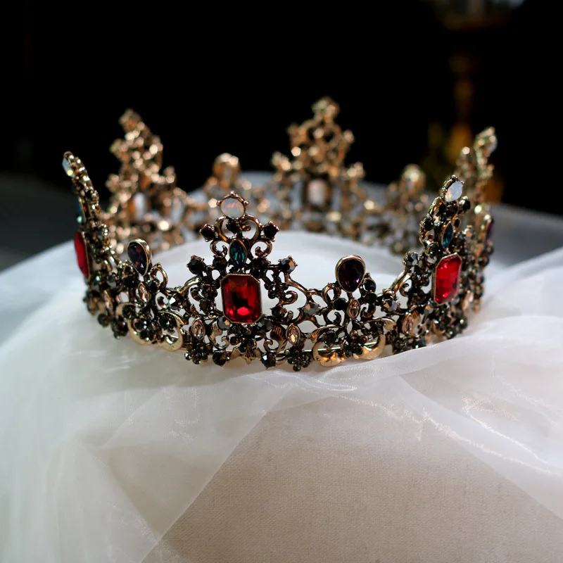 Vintage Wedding Bridal Crowns Rhinestone Crystal Green Red Color Full Round Tiaras Pageant Prom Hair Headband Jewelry
Vintage Wedding Bridal Crowns Rhinestone Crystal Green Red Color Full Round Tiaras Pageant Prom Hair Headband Jewelry