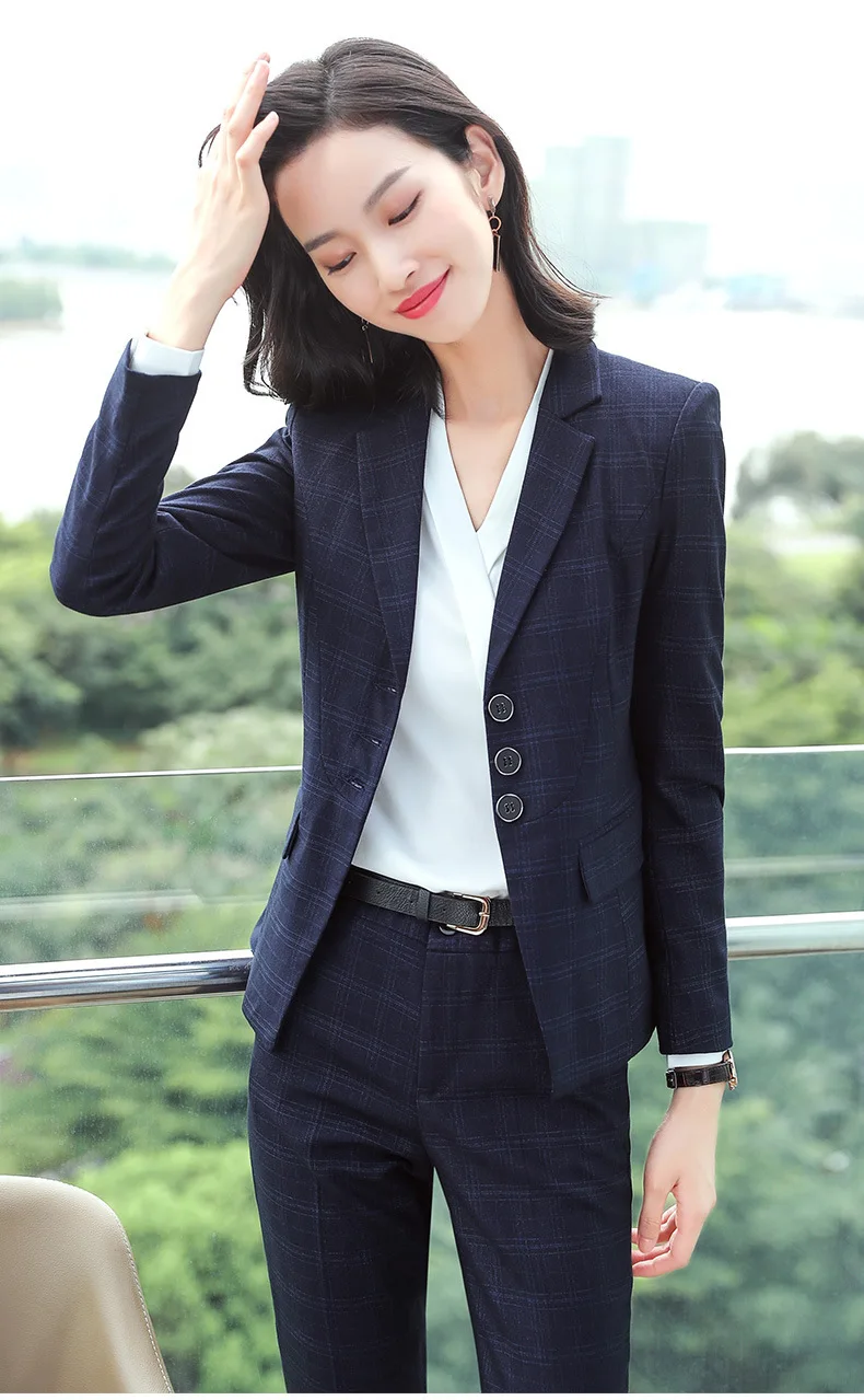 2019 Summer Formal Elegant Women's Blue Plaid Pants Blazer Trouser Suits office Ladies Jacket suit 2Piece sets tops and blouses
2019 Summer Formal Elegant Women's Blue Plaid Pants Blazer Trouser Suits office Ladies Jacket suit 2Piece sets tops and blouses