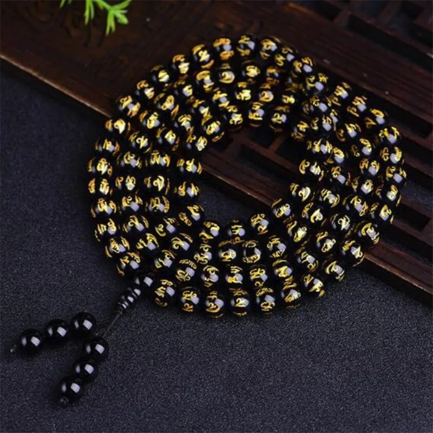 8mm 108 Six Words of Mantra beads Obsidian Bracelets party Fashion mala beads hand-made meditation gorgeous Jewelry Mesmerizing
8mm 108 Six Words of Mantra beads Obsidian Bracelets party Fashion mala beads hand-made meditation gorgeous Jewelry Mesmerizing