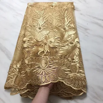 Latest Woman Gold Nigerian Lace Fabrics 2019 High Quality African French Lace Fabric With Beads And Stones For Wedding Dress
Latest Woman Gold Nigerian Lace Fabrics 2019 High Quality African French Lace Fabric With Beads And Stones For Wedding Dress