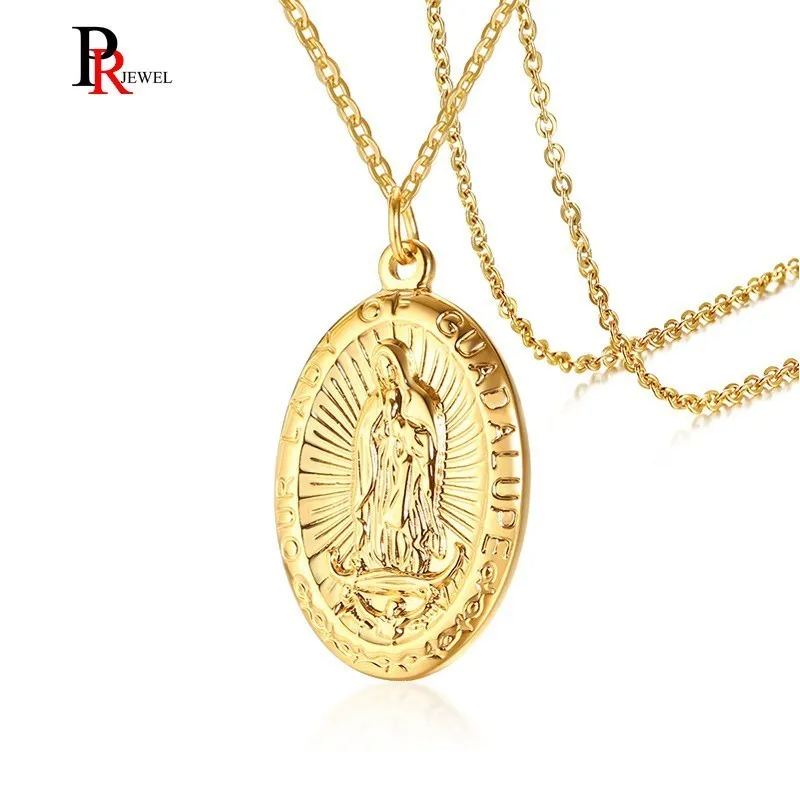 Holy Mother Ave Maria Necklaces for Women Men Gold Tone Stainless Steel Virgin Mary Pendant Prayer colar Jewelry
Holy Mother Ave Maria Necklaces for Women Men Gold Tone Stainless Steel Virgin Mary Pendant Prayer colar Jewelry