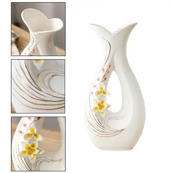 Innovative White Ceramic Vase Living Room Decorations Fresh Dried Flowers Organizer TV Cabinet Dining Table Pottery Ornaments 40
Innovative White Ceramic Vase Living Room Decorations Fresh Dried Flowers Organizer TV Cabinet Dining Table Pottery Ornaments 40