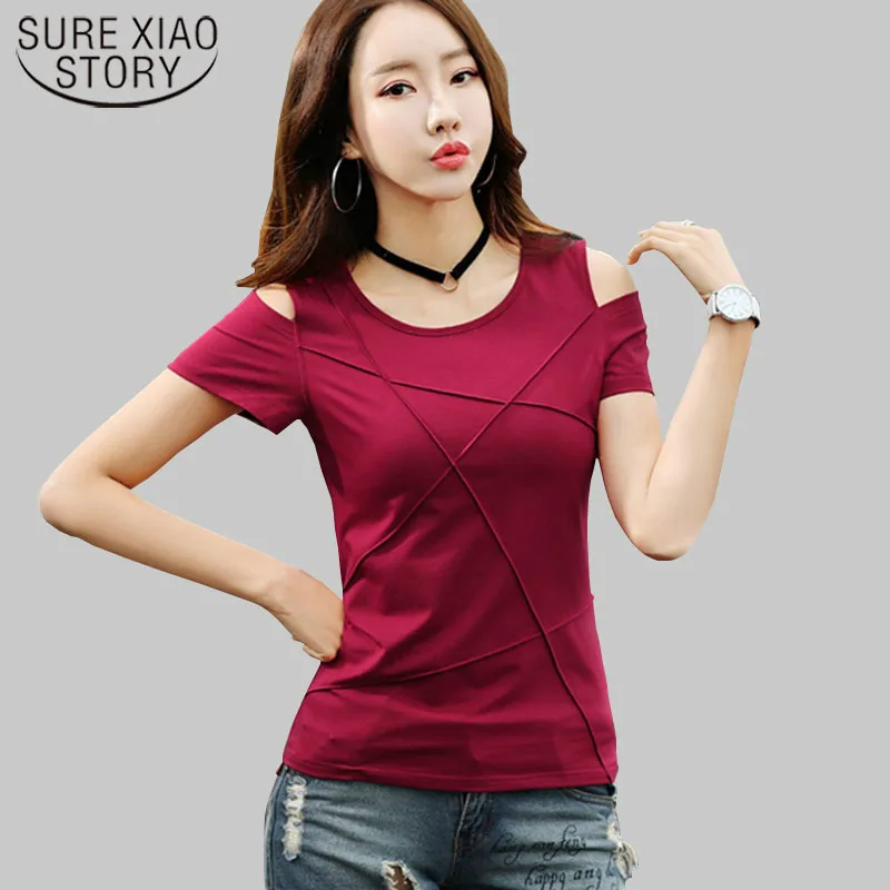 2019 Fashion plus size off shoulder tshirt short sleeve shirt women top Solid color hole shirt blusas 3022 50
2019 Fashion plus size off shoulder tshirt short sleeve shirt women top Solid color hole shirt blusas 3022 50