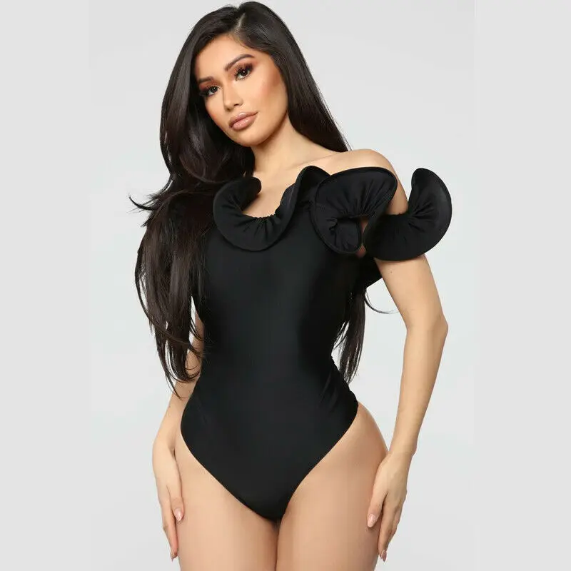 2019 New Women Frill Short Sleeve Off Shoulder Stretch Leotard Solid Playsuit Ruffle One-Piece Swimsuit Monokini Swimwear
2019 New Women Frill Short Sleeve Off Shoulder Stretch Leotard Solid Playsuit Ruffle One-Piece Swimsuit Monokini Swimwear
