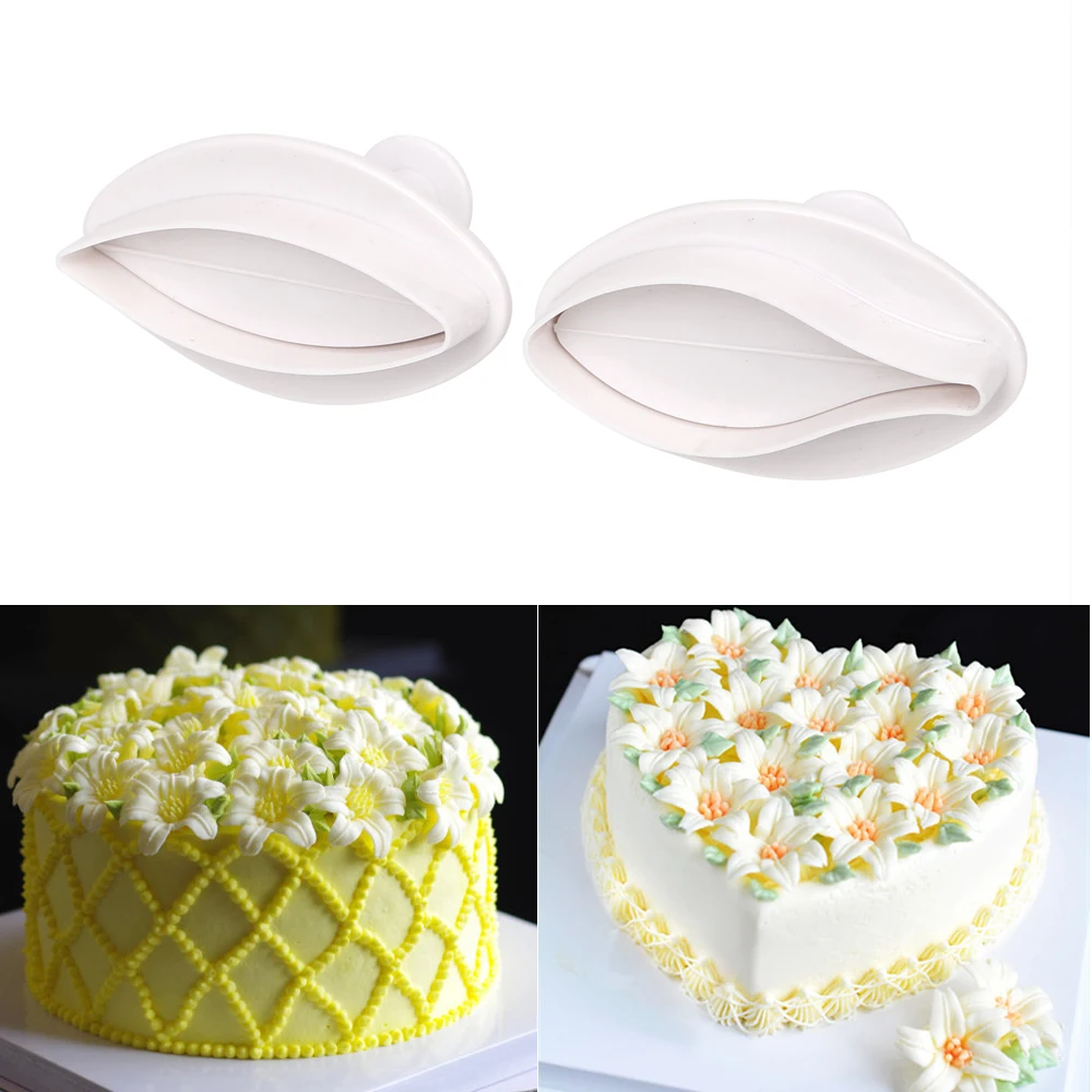 Cake Tools Cookie Mould DIY Cake Decorating Tools Lily Petals Mold 2pcs/set Plastic Plunger Cutter Baking Tool Fondant Cake Mold
Cake Tools Cookie Mould DIY Cake Decorating Tools Lily Petals Mold 2pcs/set Plastic Plunger Cutter Baking Tool Fondant Cake Mold