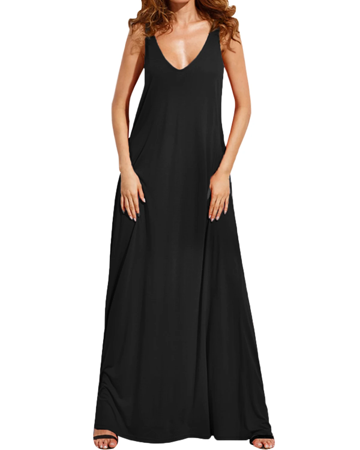 2019 Women V Neck Long Dress Sexy Casual Loose Solid Sleeveless Backless Summer Maxi Tank Evening Party Vestidos Plus Size 2XL
2019 Women V Neck Long Dress Sexy Casual Loose Solid Sleeveless Backless Summer Maxi Tank Evening Party Vestidos Plus Size 2XL