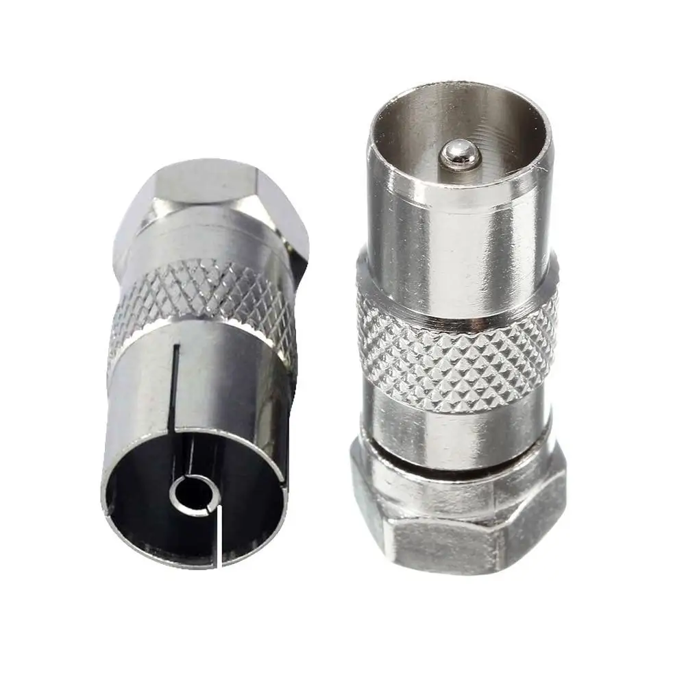 Antenna Plug F Type Male Plug To Coax RF Aerial Plug 1x Male & 1x Female Adapter Connector 1 Set Loss Sale Wholesale Purchasing
Antenna Plug F Type Male Plug To Coax RF Aerial Plug 1x Male & 1x Female Adapter Connector 1 Set Loss Sale Wholesale Purchasing