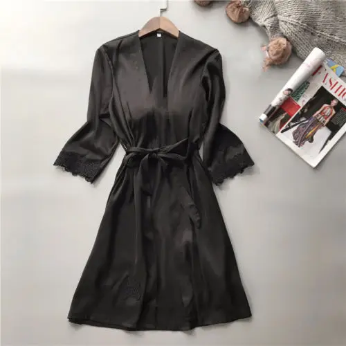 Cotton Bathrobe Sexy Black Spring Women Bride Robe Dressing Gown Bride Wedding Rob Pop
Cotton Bathrobe Sexy Black Spring Women Bride Robe Dressing Gown Bride Wedding Rob Pop