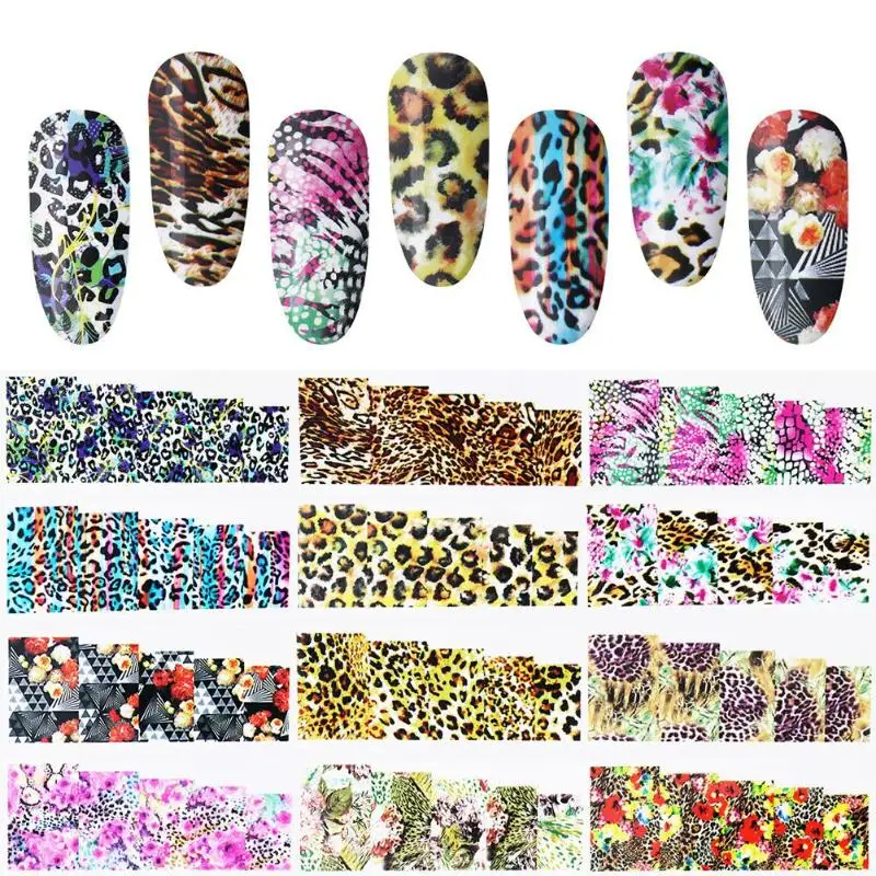 12pcs Leopard Print Nail Art Water Transfer Stickers Decal DIY Nail Tips Manicure Full Cover Wrap Polish Decor nails accessoires
12pcs Leopard Print Nail Art Water Transfer Stickers Decal DIY Nail Tips Manicure Full Cover Wrap Polish Decor nails accessoires