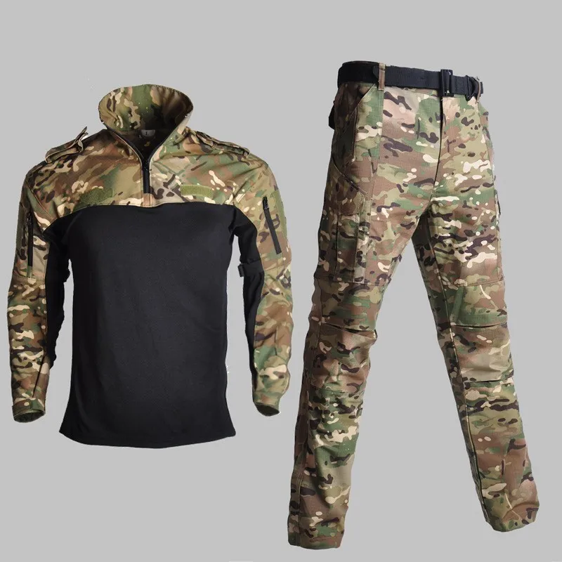 Field Military Training Camo Tactical Uniform Long Sleeve Suits Men Outdoor Cs Camping Hunting Combat Shirt + Pants Army Clothes
Field Military Training Camo Tactical Uniform Long Sleeve Suits Men Outdoor Cs Camping Hunting Combat Shirt + Pants Army Clothes