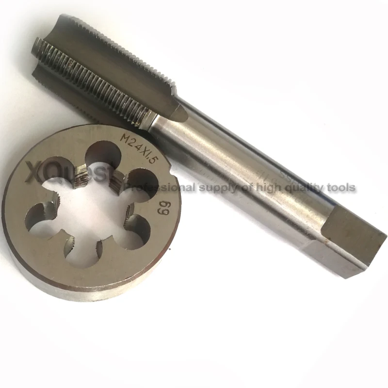 1pc HSS Machine M23 X 1.5mm Plug Tap and 1pc M23 X 1.5mm Die Threading Tool