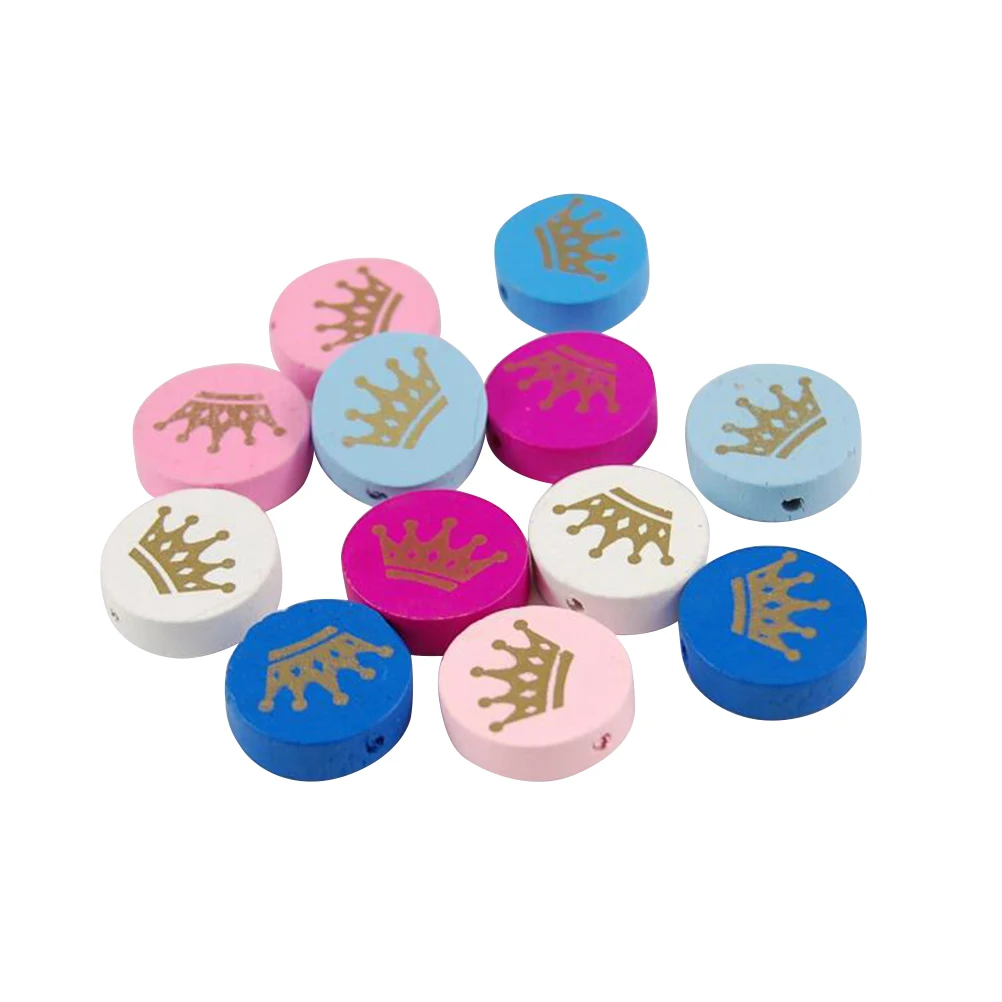 50pcs Mixed Colors DIY Wooden Educational Crown Round Painted Beads Slices for Necklace Bracelet Jewelry Craft Kids
50pcs Mixed Colors DIY Wooden Educational Crown Round Painted Beads Slices for Necklace Bracelet Jewelry Craft Kids