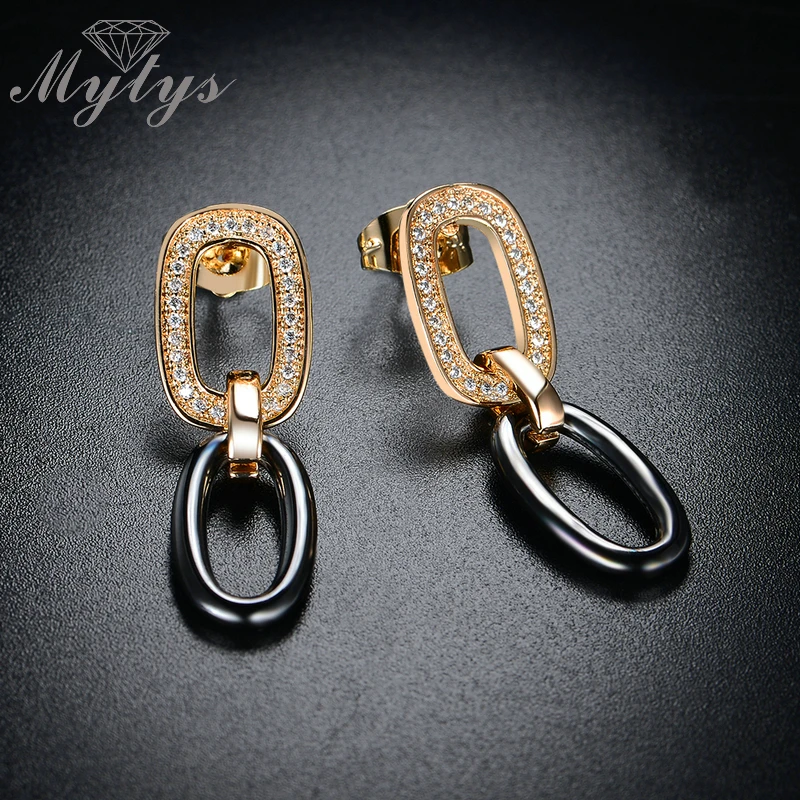 Mytys Oval Circle Ceramic Dangle Drop Earring Double Circle Fashion Women Earrings CE306
Mytys Oval Circle Ceramic Dangle Drop Earring Double Circle Fashion Women Earrings CE306