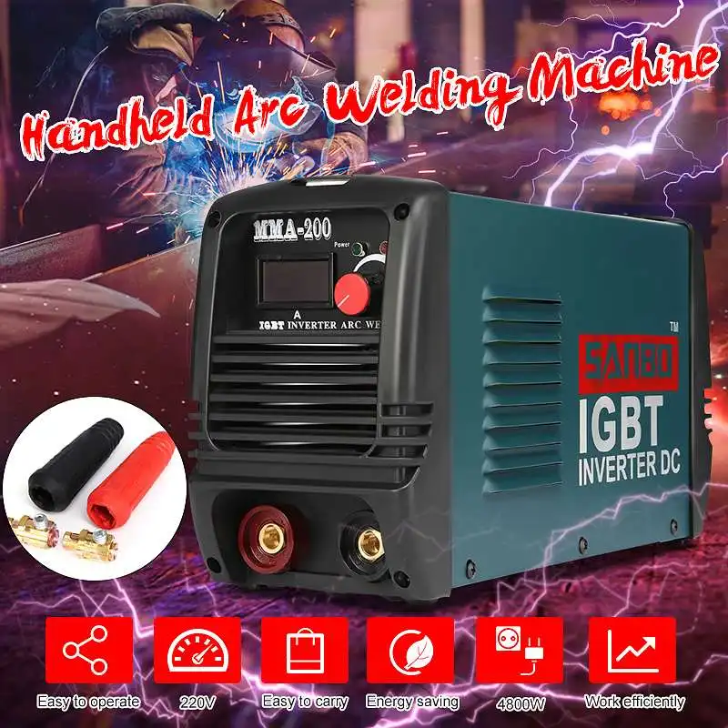 220V 4800W MMA/ZX7-200 IGBT Arc Welders Digital Screen Inverter Dc Portable Welding Machine Mini Handheld Portable
220V 4800W MMA/ZX7-200 IGBT Arc Welders Digital Screen Inverter Dc Portable Welding Machine Mini Handheld Portable