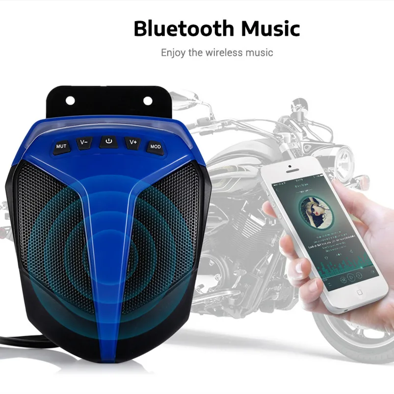 2 шт. MT486 мотоцикл Bluetooth динамик водонепроницаемый сабвуфер MP3 аудио музыкальный
