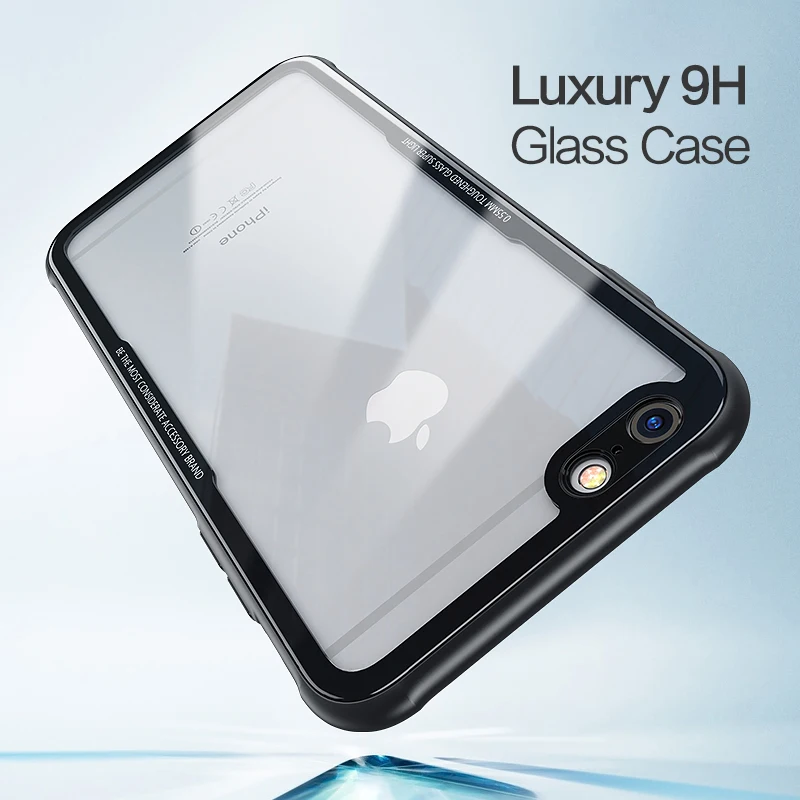 FLOVEME Caler Tempered Glass Case For iPhone X XS Max XR 7 8 Plus Shockproof Transparent Phone Cases | Мобильные телефоны и
