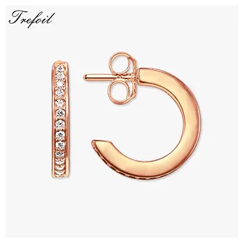 Rose Gold Color Creole Hoop Earrings, Romantic Fashion Jewelry Geometric 925 Sterling Silver Gift For Women 2018 New
Rose Gold Color Creole Hoop Earrings, Romantic Fashion Jewelry Geometric 925 Sterling Silver Gift For Women 2018 New