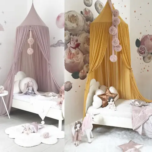 

Princess Baby Mosquito Net Bed Kids Canopy Bedcover Curtain Bedding Decor Hung Dome Crib Netting