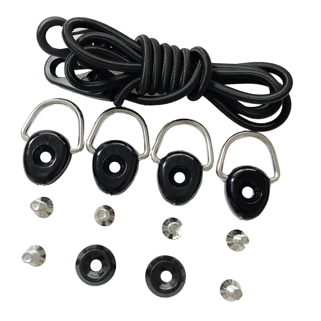 Bungee Deck Kit for Kayak Canoe Inflatable Boat Fishing Rigging Cord with Heavy Duty Hooks Hard Base D Rings
Bungee Deck Kit for Kayak Canoe Inflatable Boat Fishing Rigging Cord with Heavy Duty Hooks Hard Base D Rings