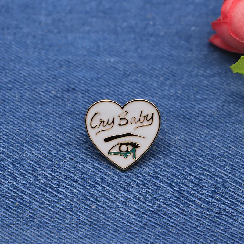 Cry Brooches Heart-shaped Tears Enamel Pin for Girls Boys Lapel Pin Hat/bag Pins Denim Jacket Shirt Women Brooch Badge SC4249
Cry Brooches Heart-shaped Tears Enamel Pin for Girls Boys Lapel Pin Hat/bag Pins Denim Jacket Shirt Women Brooch Badge SC4249