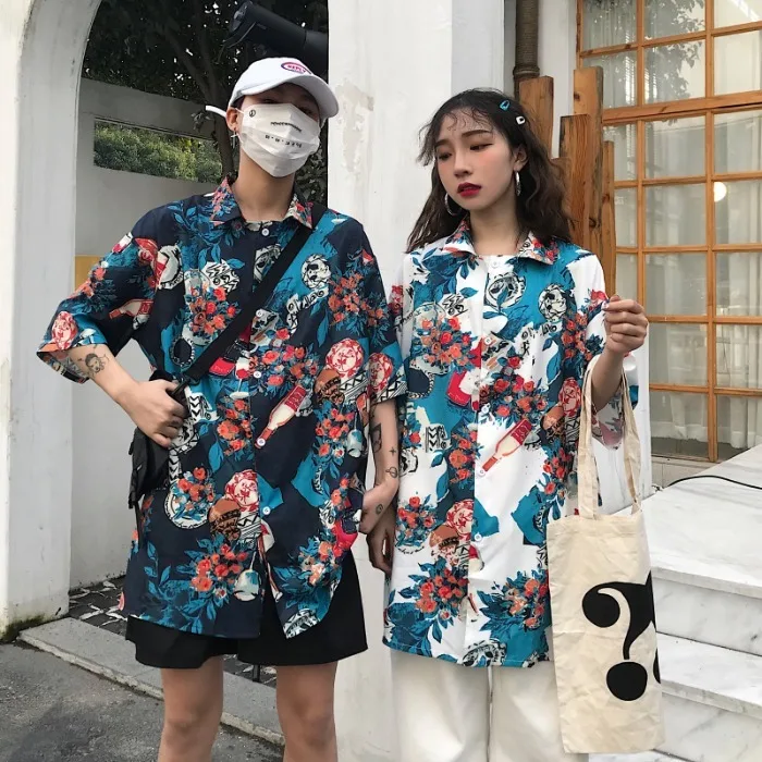 Couple summer new retro French style Paris style loose printed short-sleeved shirt female lazy windy wild shirt
Couple summer new retro French style Paris style loose printed short-sleeved shirt female lazy windy wild shirt