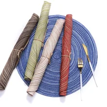 35cm Round Cotton Yarn Placemat Western Food Pad Woven Plate Pad Household Items Non-slip Anti-scalding Bowl Mat
35cm Round Cotton Yarn Placemat Western Food Pad Woven Plate Pad Household Items Non-slip Anti-scalding Bowl Mat