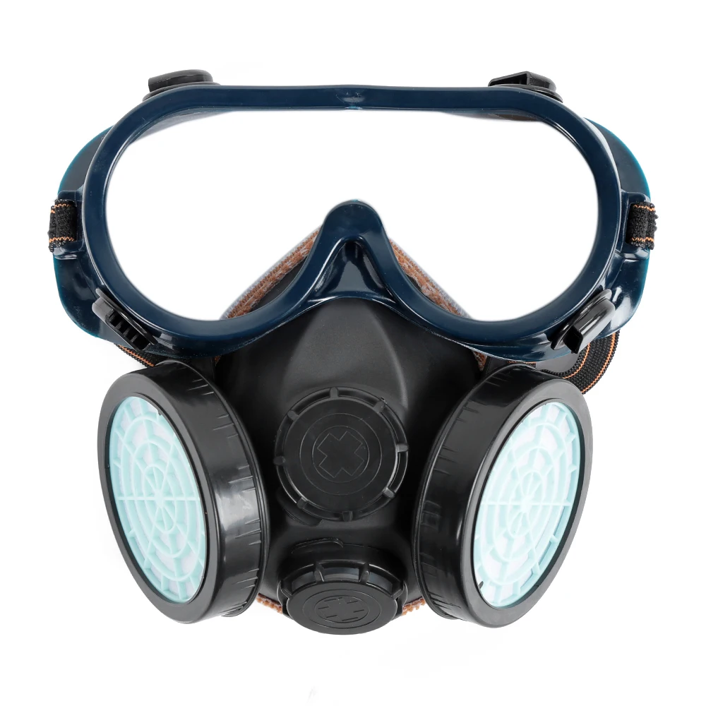 

Chemical Gas Anti-dust Protective TPR Mask with Goggles for mines ceramic plants dust paint splash protection