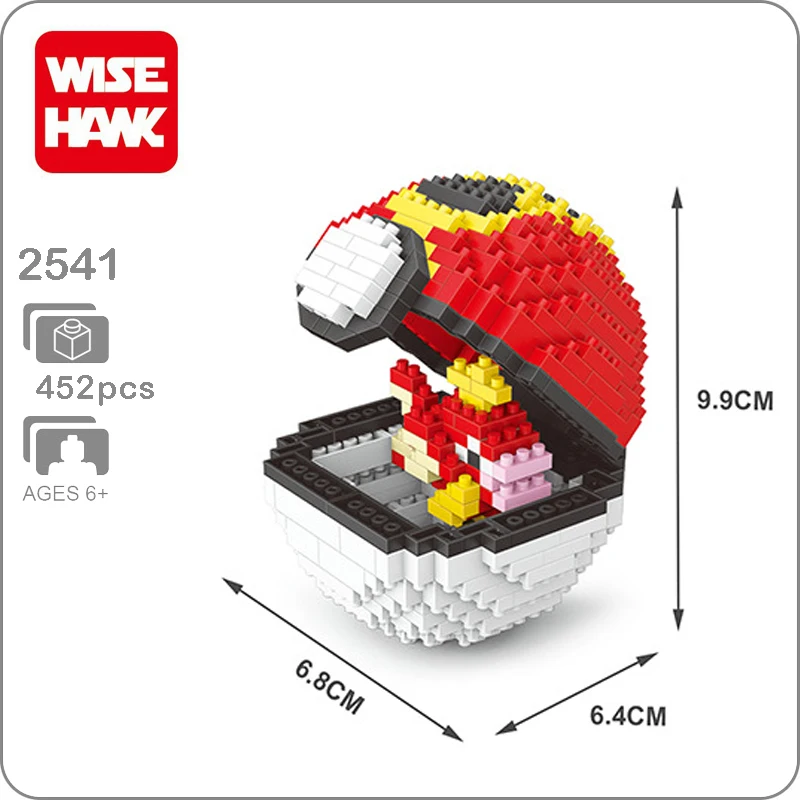 Weagle Pocket Monster Red Repeat Ball Magikarp Animal Fish 3D Model 452pcs Diamond Mini Small Blocks Bricks Building Toy no Box
Weagle Pocket Monster Red Repeat Ball Magikarp Animal Fish 3D Model 452pcs Diamond Mini Small Blocks Bricks Building Toy no Box
