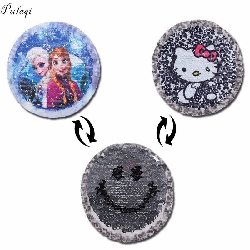 Pulaqi Sequin Hello Kitty Ice Girl Sew On Patches For Clothes Snow Queen Patch DIY Applique For Kids Women Decor Acessories F
Pulaqi Sequin Hello Kitty Ice Girl Sew On Patches For Clothes Snow Queen Patch DIY Applique For Kids Women Decor Acessories F