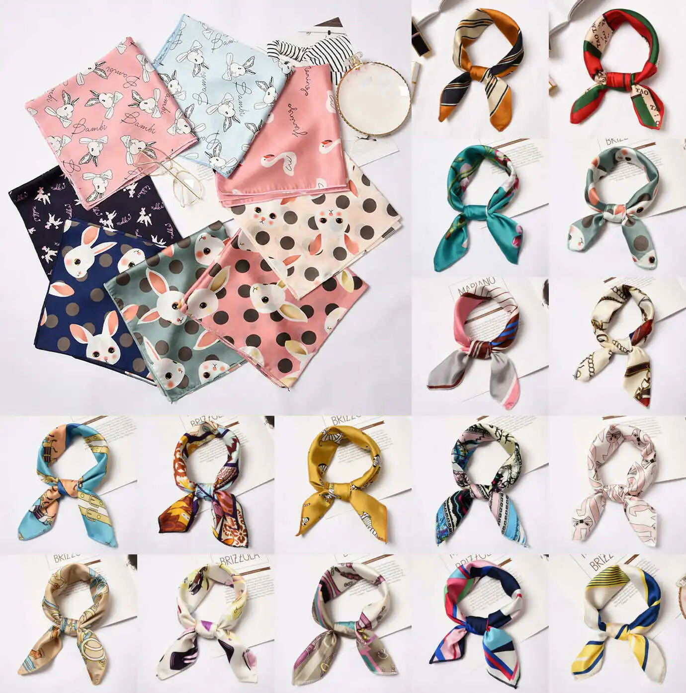 Women Elegant Square Silk Satin Scarf Small Vintage Head Neck New Arrival Headband Hair Accessories
Women Elegant Square Silk Satin Scarf Small Vintage Head Neck New Arrival Headband Hair Accessories