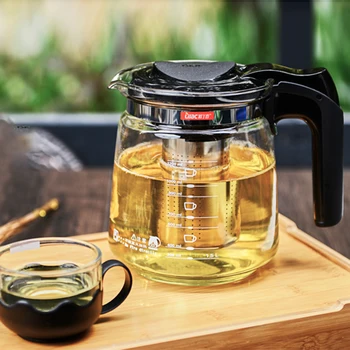 1500ml Heat Resistant Borosilica Clear Glass Teapot With Stainless Steel Infuser For Party Puer Kettle Flower Tea Pot
1500ml Heat Resistant Borosilica Clear Glass Teapot With Stainless Steel Infuser For Party Puer Kettle Flower Tea Pot