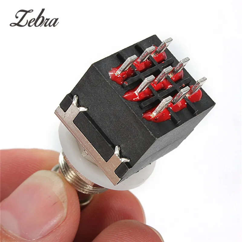 

Zebra 3PDT 9-Pin Guitar Effects Stomp Switch Electric Acoustic Guitar Effects Pedal Stompbox Pedal Box Foot Metal True Bypass