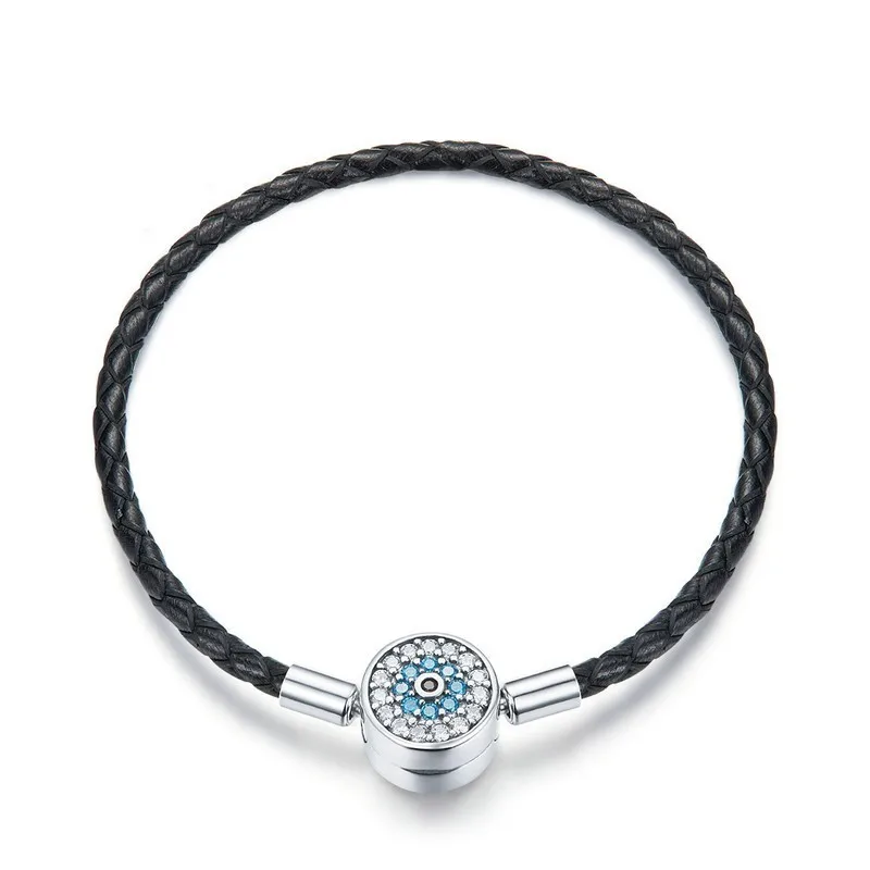 Authentic 925 Sterling Silver Blue Eyes Leather Bracelets for Women Bracelets Bangles Sterling Silver Jewelry SCB113
Authentic 925 Sterling Silver Blue Eyes Leather Bracelets for Women Bracelets Bangles Sterling Silver Jewelry SCB113