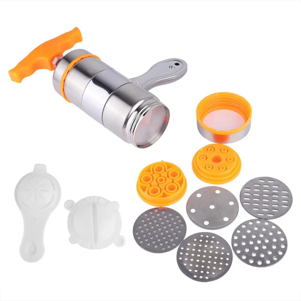 Household Manual Stainless Steel Pasta Maker Noddles Presser Making Machine With 7 Molds Noodle Maker
Household Manual Stainless Steel Pasta Maker Noddles Presser Making Machine With 7 Molds Noodle Maker
