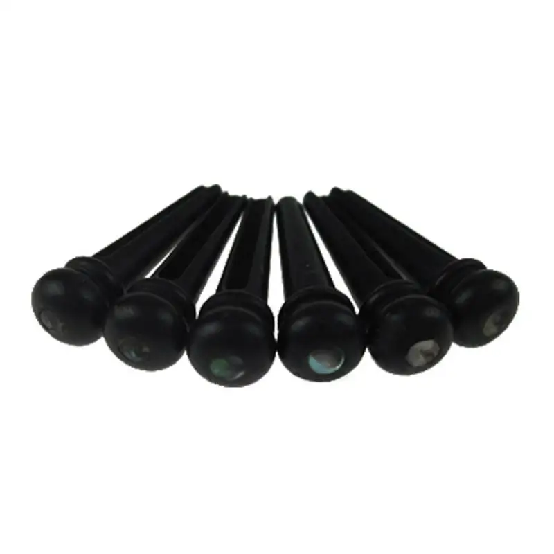 6Pcs/set Black Ebony Shell Guitar Bridge Bone Pins Set with Green Abalone Dot For Acoustic Guitar Parts & Accessories
6Pcs/set Black Ebony Shell Guitar Bridge Bone Pins Set with Green Abalone Dot For Acoustic Guitar Parts & Accessories