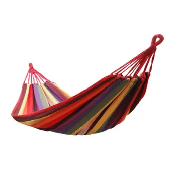 Beach Tourism Double person Canvas Stripe Hammock 190 x 150cm Portable Outdoor Leisure Camping Hammock with Rope and Bag
Beach Tourism Double person Canvas Stripe Hammock 190 x 150cm Portable Outdoor Leisure Camping Hammock with Rope and Bag