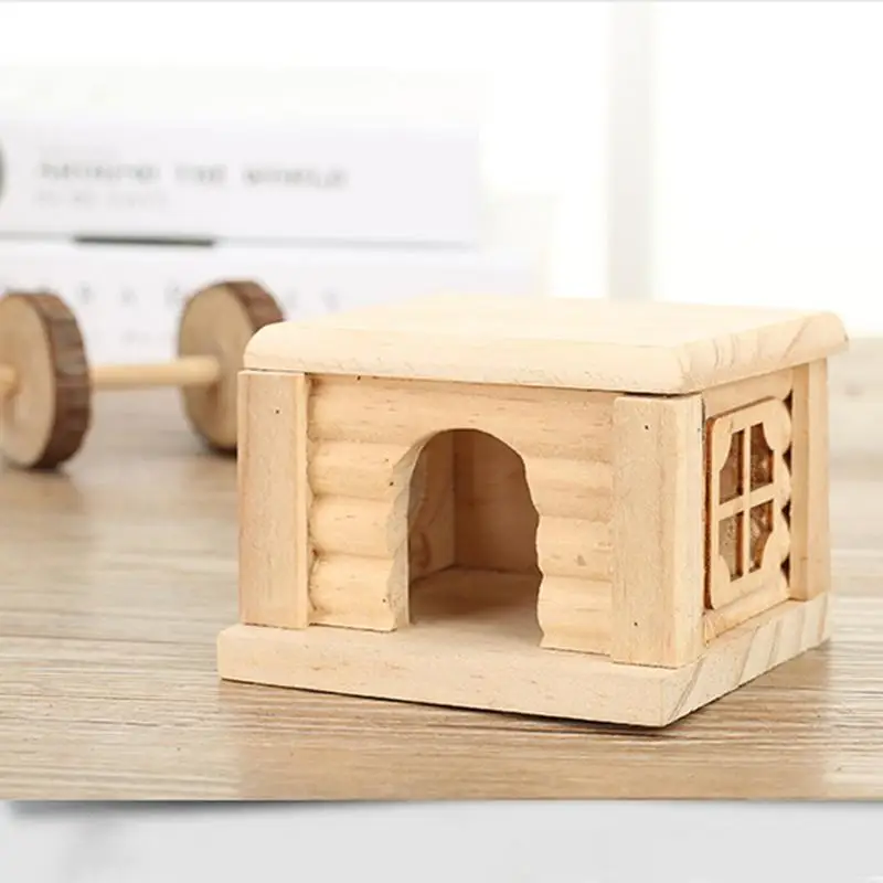 Клетка для хомяка прочный деревянный домик без запаха нетоксичный и замок