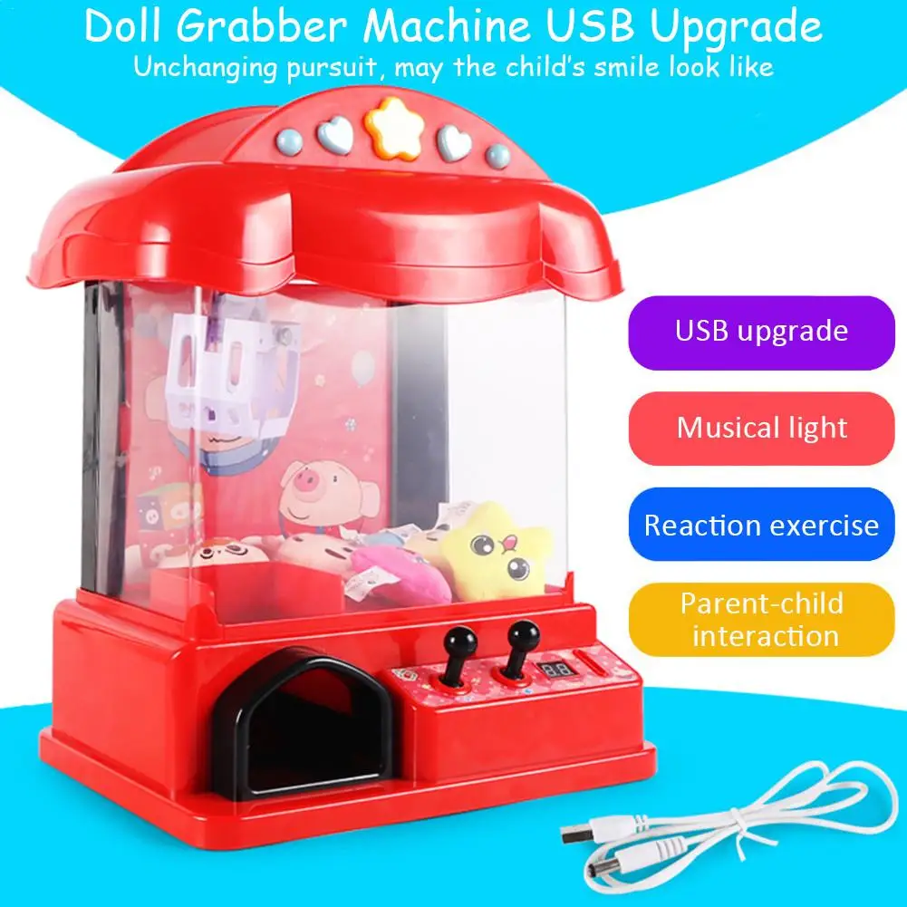 Mini Clip Doll Machine Kids Toy Children Music Candy Grabber Operated Coin Game Wrist Arcade Machine Claw Gifts With 6 Dolls
Mini Clip Doll Machine Kids Toy Children Music Candy Grabber Operated Coin Game Wrist Arcade Machine Claw Gifts With 6 Dolls