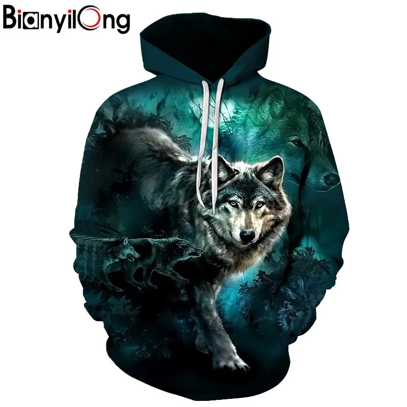 2019 autumn new 3D animal hooded street men's sweatshirt wolf print fashion pullover unisex Harajuku hooded shirt
2019 autumn new 3D animal hooded street men's sweatshirt wolf print fashion pullover unisex Harajuku hooded shirt