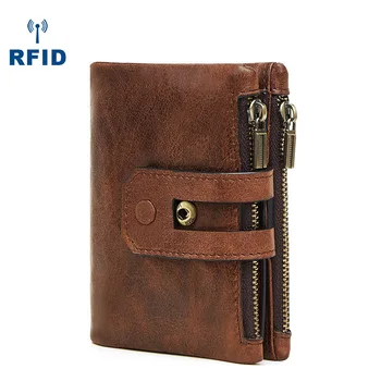 RFID Genuine Leather Men Walet Zipper&Hasp Male Portomonee S669-40 Short Coin Purse Brand Perse Carteira Men Wallet
RFID Genuine Leather Men Walet Zipper&Hasp Male Portomonee S669-40 Short Coin Purse Brand Perse Carteira Men Wallet